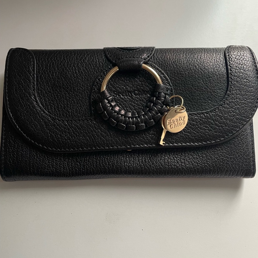 Black See by Chloe Hana Leather Wallet